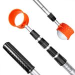Ball Retriever Tool Golf,Golf Water Ball Retriever,Max 15 Ft Lightweight Aluminum Alloy Ball Grabber Tool Golf,Not Easy to Break and No Corrosion,Golf Retriever for Water and Bushes