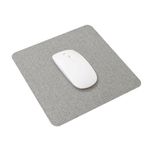 SenseAGE Slim Mouse Mat for Home/Office, Portable Mouse Pad for Computer & Laptop, Seamless Clothing, Precise Control, Non-Slip Base, Compatible with Laser and Optical Mouse, 22 x 22cm, Light Gray