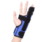 Pinky Finger Splint, Adjustable 4th or 5th Finger Splint, Metacarpal Finger Splint Hand Brace for Boxer’s Fracture, Broken Fingers, Arthritis, Tendonitis, Pain Relief, Fits Left or Right Hand, S/M