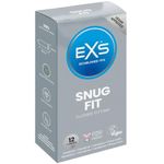 EXS | Snug Fit Condoms | Natural Latex & Tighter More Secure Condom | Vegan | 12 Pack