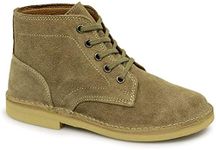 Mens 'Roamers' Fashion 5 Eyelet Leisure Boots - Dark Taupe Real Suede, Mens UK 10 / EU 44