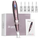 Dr.pen A10 Microneedling Pen - Dr.pen Microneedling with 5Pcs Microneedling Cartridges(12/24/36/42/Nano-R), Professional Microneedling Improving Wrinkles Scars Hair Loss