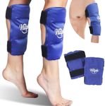 Hilph Shin Splint Ice Pack 2 Pack, Reusable Leg Ice Wrap for Injuries Calf and Shin Gel Ice Packs Cold Compression for Leg Edema, Swelling, Tendonitis, Limbs, Calf, Tennis Elbow, Knees