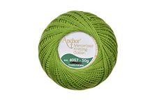 HUNNY- BUNCH Anchor Mercerised Premium Knitting Crochet Cotton Thread Yarn Balls For Knitting, Weaving, Embroidery And Craft Making Fast Color (Pack Of 2 Rolls) (Anchor Balls Shade 256), Green