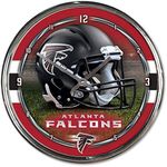 NFL Atlanta Falcons Chrome Clock, 12" x 12"