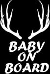 6" Baby on Board Deer Funny Hunt Hunting Vinyl Decal Buy 2 get 3rd Free