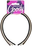 Goody Classics Fabric Covered Headbands, Assorted Colors, 3Count (Pack of 1)