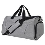 NGIL Glitter Cheers Sports Gym Duffel with Shoe Compartment, Glitter-Silver