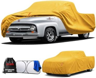 Waterproof Heavy Duty Truck Cover Custom Fit Ford F-100 1953-1966 Regular Cab Short Bed(6.5'), Full Exterior Covers with Cotton Liner and Breathable Ventilation Mesh, Car Cover with Door Zipper