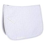 Dover Saddlery Double Diamond Soft Back Dressage Pad, Size Dress, White