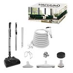 Vacuum Specialists INTENSE Central Vacuum Electric Power Nozzle Accessory Kit | 35 Feet 3-Way Switch Premium Hose | Telescopic Wands with Deluxe Cleaning Kit | Designed to Fit All Central Vacuum Brands such as Beam, Electrolux, Kenmore, Canavac, Nutone, Vacuflo, DuoVac, Husky, and More | - FREE HOSE COVER -