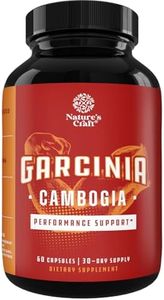 60% HCA Pure Garcinia Cambogia Extract - Blocks Carb Absorption - Suppresses Appetite - Burns Fat - Natural Weight Loss Supplement for Men & Women 60 Capsules - 30 Servings