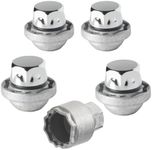 Farad GalaxyLock AC1C/M Chromed Lug nut Wheel-Locks Kit Suitable for Honda CRV (M12 X 1.5 Thread Size) - Set of 4 Lug Nuts + 1 Key