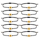 Yolev 10 Pieces Sunflower Bracelets Handmade Boho Friendship Rope Bracelets Handmade Friendship Braceletsfor Women Girls Summer Party Gift Favors