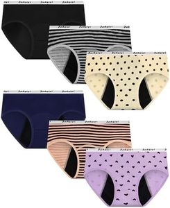 JAHSIYI Girls Period Underwear Teen Menstrual Panties Tween Undies Briefs Underpants Size 10 12 11 Year Ropa Interior menstruación Bragas Calzones Niñas