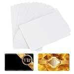 SAVITA 100 Pieces 0.24 mm Thick Metal Sublimation Business Cards Printable Blank for Gifts Cards Promotion Office Customise Cards Member VIP Business Trade (86 x 54 x 0.22 mm)