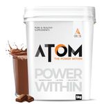 Asitis Nutrition Atom Whey Protein 5Kg | 27G Protein | Isolate & Concentrate | Double Rich Chocolate | Usa Labdoor Certified | With Digestive Enzymes For Better Absorption