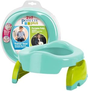 Kalencom Potette Plus 2-in-1 Travel Potty and Trainer Seat - Dual-Purpose Potty Training Toilet Seat - Portable Potty for Toddler Travel - with Durable, Lock-in Legs and Splash Guard - Teal