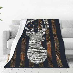 Camo Hunting Fleece Throw Flannel Blanket Soft Cozy Warm Decor Throws Lightweight Blankets for Couch Sofa Bed Chair 60x50