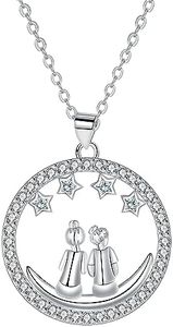 Arrebol Collar Hermanas Plata de Ley 925 para Mujer Colgante Hermanas Collar Amistad Amigas Regalos Originales Para Mujeres Hermana-Ajustable(45cm+5cm)