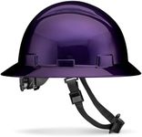 Acerpal Full Brim Non-Vented Purple Weave Carbon Fiber Design Gloss Finish OSHA Hard Hat with 6-Point Suspension