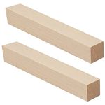 2 Pack Unfinished Basswood Carving Blocks Kit, 12 x 2 x 2 Inch Unfinished Bass Wood Whittling Soft Wood Carving Block Set for Kids Adults Wood Carving Beginner