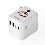 TESSAN Universal Travel Adapter, 6 in 1 International Plug Adapter, Worldwide Power Adaptor with 5 USB Ports (3 USB C), Travel Essentials for Canada to Europe UK Australia India France Germany