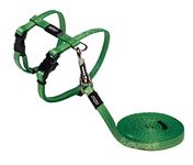 Rogz Catz Kiddycat Lead and Harness, Extra Small, Lime Paw