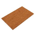 Onlymat Natural Coir Solid Brown Rectangular Door Mat, Waterproof, Low Profile All-Purpose Entryway Rug Quickdry with Anti-Slip Rubber Backing for Indoor and Outdoor Use (60cm x 35cm)