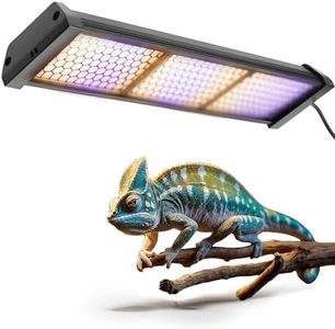 ECKPO Dimmable LED Reptile UVB Lamp, 8000 Hours UVB Duration for Much Longer Lifespan, Adjustable 4/8/12-Hour Cycles, Suitable for Lizard and Chameleon, 12W, L Size