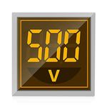 Microtail Direct AC 60-500V Digital Voltmeter LED Indicator Lamp Square Signal Light (YELLOW)