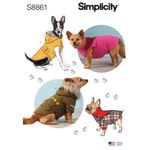 Simplicity Pattern S8861 Dog Coats, A (S-M-L)