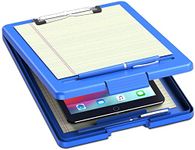 JAPZIYA A4 Slim Clipboard Folder Conference Plastic Folder Clipboard Clipboard with Storage Case Pen Holder for Paper and Document Storage Plastic Portable Clipboard Writing Pad Board [Multicolor] //