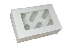 Plasware 25 x White Cupcake Boxes - 6 Holes