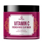 Matra Vitamin C French Rose Clay Kaolin Mask – With Bentonite, Calamine & Jojoba Oil – Skin Polishing And Glow Mask – Anti-acne, Pore Cleanser - Scar And Blemish Minimizer