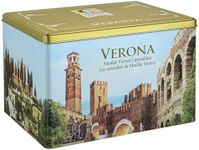 Matilde Vicenzi Verona Gift Tin - Assortment of Italian Pastries and Cookies for Corporate, Birthday, Hanukkah, Christmas, Get Well and Other Special Occasions - Individually Wrapped Trays - 32 oz (907g)