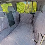 iBuddy Car Seat Covers for Back Seats, Car Seat, Waterproof for Dogs, Cars, Hammock, Net, Side Flaps, Durable, Scratch-Resistant, Machine Washable, 56" W x 58" L, Grey (1)"