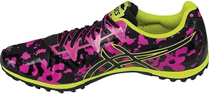ASICS Women's Freak 2 Cross-Country Running Shoe, Hot Pink/Black/Neon Lime, 10 M US