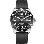 FIYTA Yachtsman Men's Diver Watch, Automatic Stainless Steel Watches for Men, 300M Water Resistant, 3-Hand Date, Luminous, Rotating Bezel, 43.4mm, Black Dial, 43.4mm, Diving style