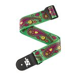 Planet Waves 50JS13 D'Addario Accessories Joe Satriani Guitar Strap - Guitar Accessories - Electric, Acoustic Guitar Strap, Acoustic Electric Guitar Strap & Bass Guitar Strap - Paisley Green