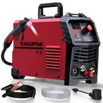 ARCCAPTAIN 55A Plasma Cutter, Non-Touch Pilot ARC High-Frequency Air Plasma Cutting Machine, 110/220V Dual Voltage IGBT Inverter, 1/2" Clean Cut, Post Flow,2T/4T, and 1/4" - 18 NPT, for Beginners DIY