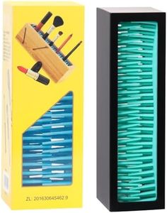 DUcare Makeup Brushes Storage Holder Organizer Professional Silicone Air Drying for Countertop Display Container Cosmetics Brushes Storage Solution Black and Blue