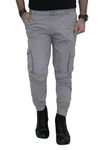 Urban Legends 6 Pocket Relaxed and Regular Fit Cotton Cargo Jogger Pants for Men. Design for Casual and Sporty Looks. (Off WHITE30)