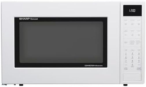 SHARP SMC1585KW Convection Countertop Microwave Oven with Removeable 15.4" Carousel Turntable, 1.5 Cubic Feet, 900 Watt, Sensor Cooking, White
