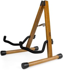MUSO Guitar Stand,Acoustic Guitar Stand,Wood Classical Electric Guitar Stand,Foldable Bass Guitar Stand,Guitar Accessories also fit Bass,Violin,Ukulele(Acacia)