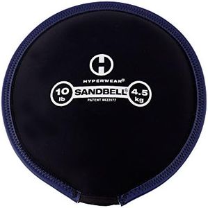 Hyperwear SandBell Sandbag for Working Out - Pre-Filled with Clean USA Sand, Soft Neoprene Sand Weight & Kettlebell Alternative for Strength Training, Yoga, HIIT & Slams - No-Leak, Floor-Safe - 10 lb