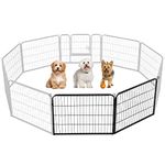 Yaheetech Dog Playpen, 2 Panel Puppy Play Pen Heavy Duty Pet Exercise Fence for Garden/Yard 60cm Height