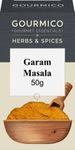 GOURMICO Garam Masala, A Blend of Coriander, Cinnamon, Ginger, Cumin & Cardamom. An Ideal Spice for Stews, Curries and Soups. Suitable for Vegetarians and Vegans, 50g Pack, Dark Grey/White