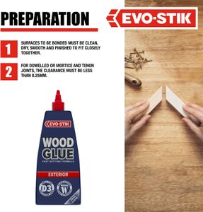 EVO-STIK Exterior Wood Glue 1L – Weatherproof, Extra Strong, Fast Setting