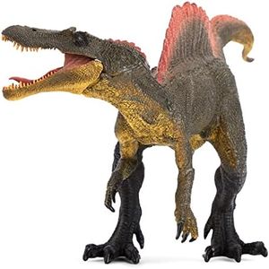 Juvale Spinosaurus Dinosaur Toy with Realistic Detail Movable Jaw, Plastic Dino Action Figurine for Boys, Birthday Gifts for Kids, 11.5x6x3.5 in